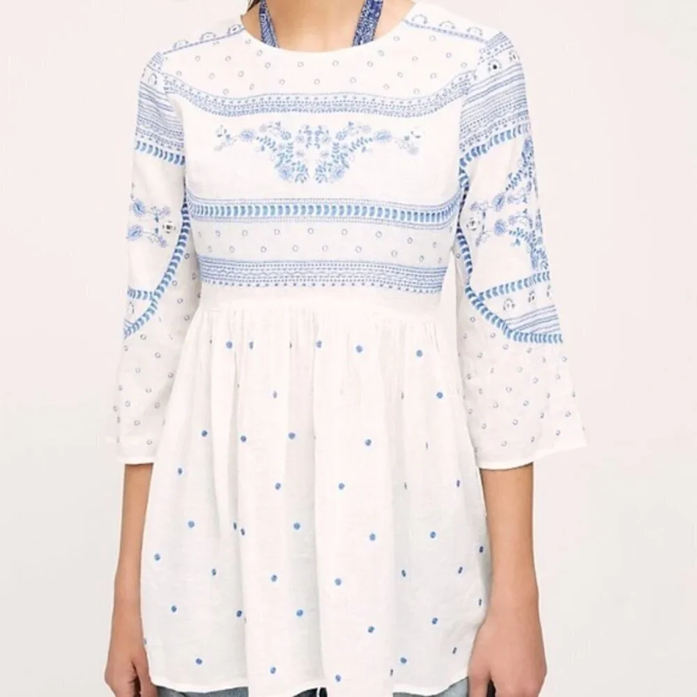Anthropologie Mermaid Meadowbrook Blouse - Picture 2 of 16